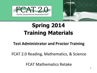 Spring 2014 Training Materials