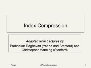 Index Compression