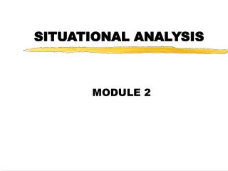 SITUATIONAL ANALYSIS