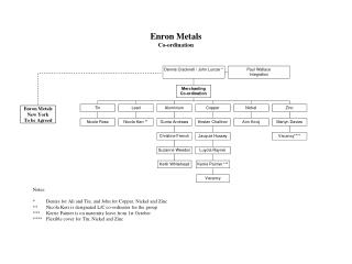 Enron Metals Co-ordination