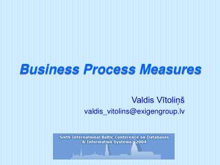 Business Process Measures