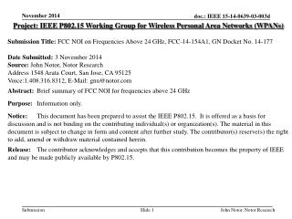 Project: IEEE P802.15 Working Group for Wireless Personal Area Networks (WPANs)