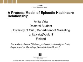 A Process Model of Episodic Healthcare Relationship