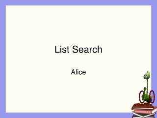 List Search