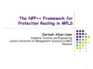 The NPP++ Framework for Protection Routing in MPLS