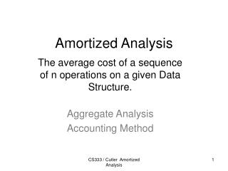 Amortized Analysis