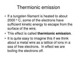 Thermionic emission