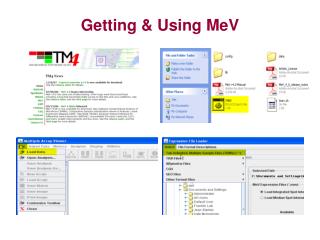 Getting &amp; Using MeV