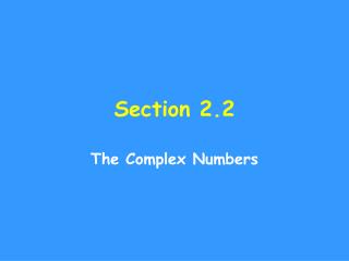 Section 2.2