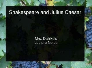 Shakespeare and Julius Caesar