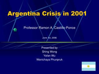 Argentina Crisis in 2001