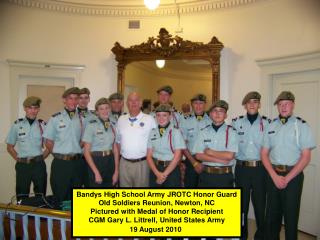 Bandys High School Army JROTC Honor Guard Old Soldiers Reunion, Newton, NC