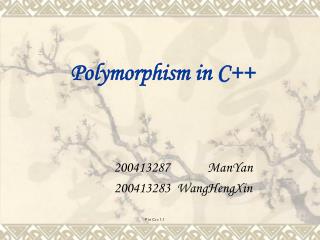 Polymorphism in C++