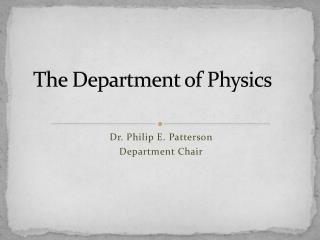 The Department of Physics