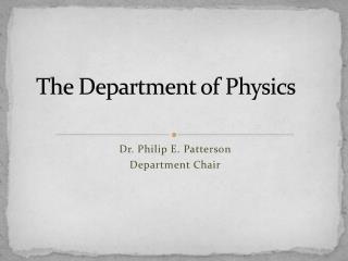 The Department of Physics