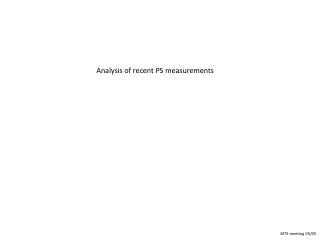 Analysis of recent PS measurements