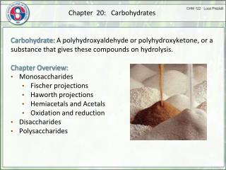 Chapter 20: Carbohydrates