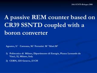 A passive REM counter based on CR39 SSNTD coupled with a boron converter