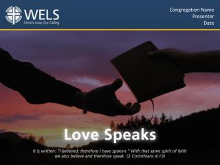 Congregation Name Presenter Date
