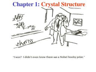 Chapter 1: Crystal Structure
