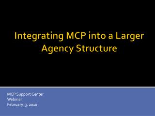 Integrating MCP into a Larger Agency Structure