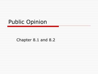 Public Opinion