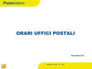 ORARI UFFICI POSTALI