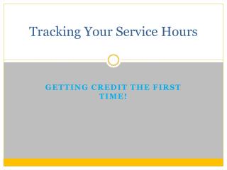 Tracking Your Service Hours