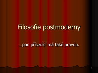 Filosofie postmoderny