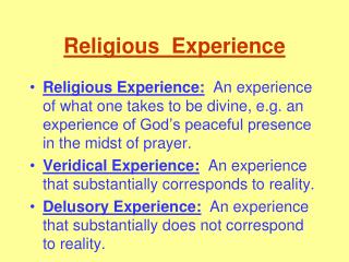 Religious Experience