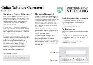 Guitar Tablature Generator