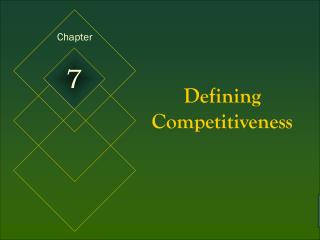 Defining Competitiveness