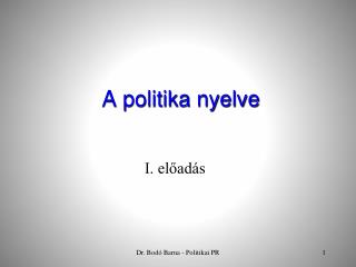 A politika nyelve