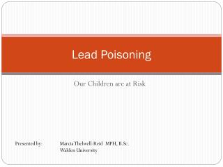 Lead Poisoning