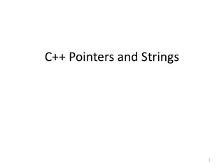 C++ Pointers and Strings