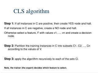 CLS algorithm
