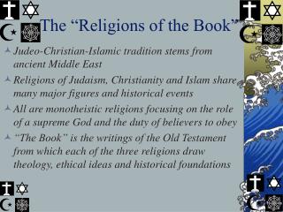 The “Religions of the Book”
