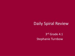 Daily Spiral Review