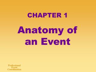 CHAPTER 1 Anatomy of an Event