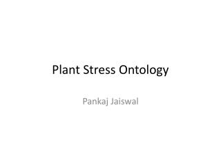 Plant Stress Ontology