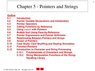 Chapter 5 - Pointers and Strings