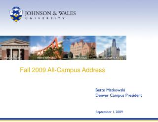 Fall 2009 All-Campus Address