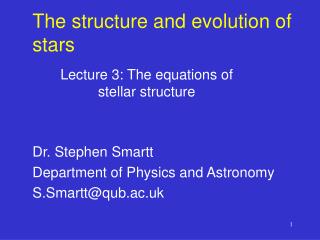 The structure and evolution of stars