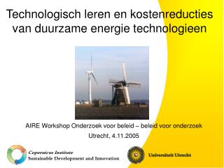 Technologisch leren en kostenreducties van duurzame energie technologieen