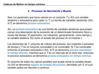 Procesos de Nacimiento y Muerte