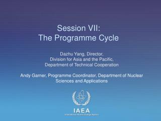 Session VII: The Programme Cycle