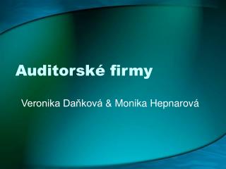 Auditorské firmy