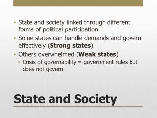 State and Society