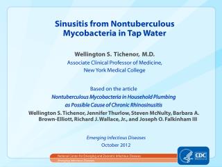 Sinusitis from Nontuberculous Mycobacteria in Tap Water