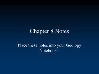 Chapter 8 Notes